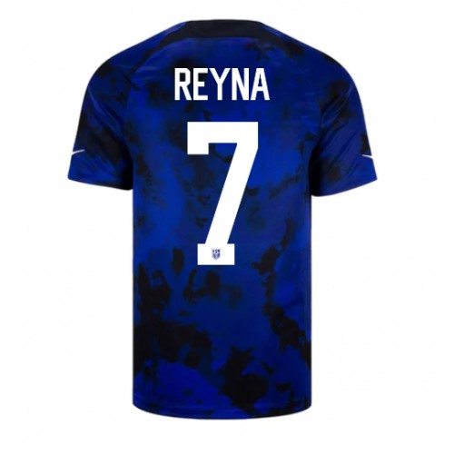 Forenede Stater Giovanni Reyna #7 Replika Udebanetrøje VM 2022 Kortærmet
